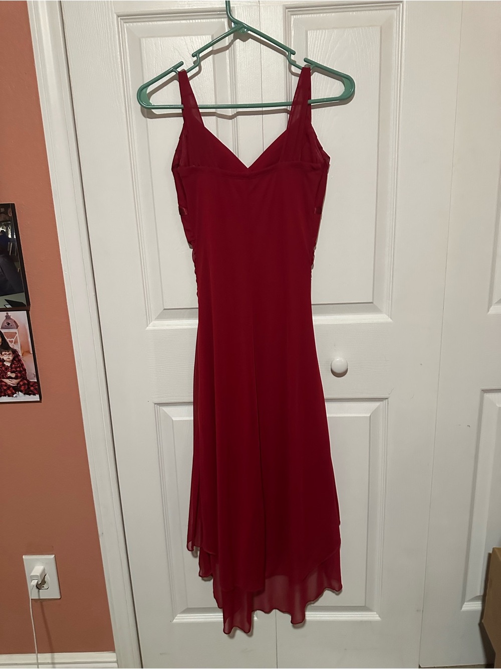 Ruby Rox Red V-Neck Spaghetti-Strap Cocktail Dress - Picture 4 of 4